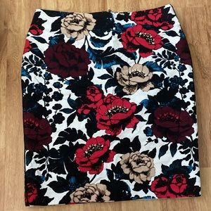 Adrianna Papelle Floral Pencil Skirt Size 12